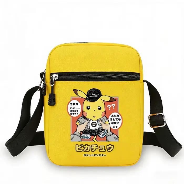 Sac à bandoulière mini en nylon pour téléphone portable, motif Pikachu, Gengar, Charmander, sacoche
