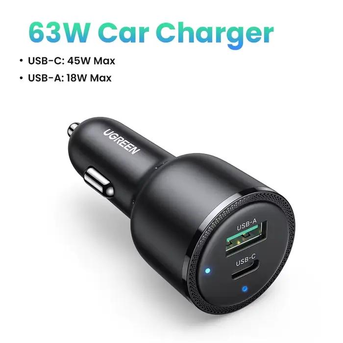 Nouveau dans UGREEN 63W chargeur de voiture PD QC 3.0 PPS 45W USB Type C charge rapide pour iPhone 1