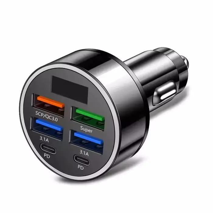 Chargeur de voiture 350W USB PD QC3.0 USB C, adaptateur de Type C pour iPhone Samsung Huawei Xiaomi,