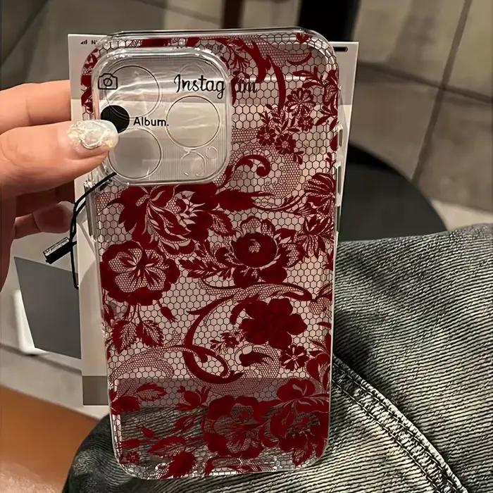 Coque de téléphone en dentelle rouge pour Samsung Galaxy A16 A07 A17 A36 A26 A56 A55 A35 A25 A15 A05