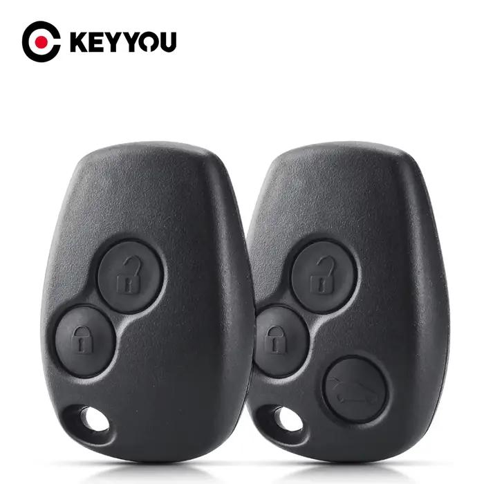 KEYYOU coque de clé à 2 boutons pour Renault Megane Modus Espace Laguna Duster Logan DACIA Sandero F
