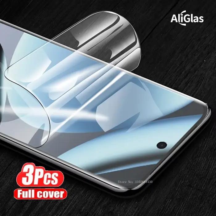 Protecteur d'écran Hydrogel brillant, 3 pièces, Film de protection Flexible en TPU pour Google Pixel
