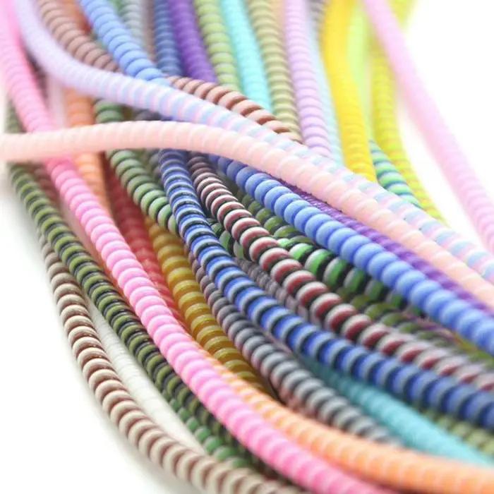 Câble de fil de téléphone de couleur de 1.4m, corde de protection à ressort Anti-rupture pour câble