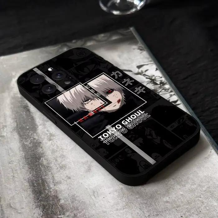 Coque de téléphone en silicone souple noire T-Tokyo Ghoul Anime pour iPhone 17, 16, 15, 14, 13, 12,