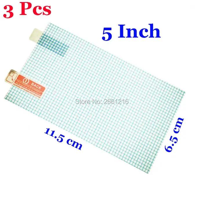 Protecteur universel d'écran pour téléphone portable, 3 pièces/lot, pour GPS, 5.0 pouces, clair/Anti