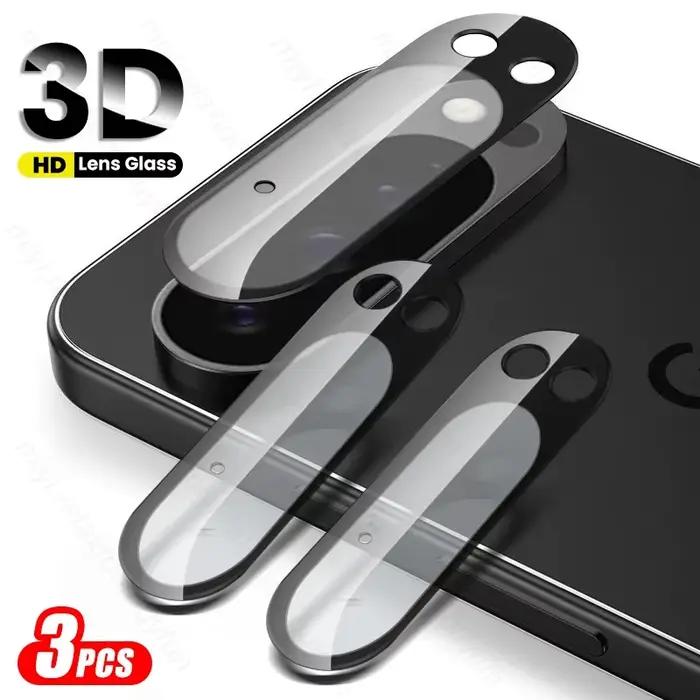Protecteur d'objectif de caméra incurvé 3D, 3 pièces, étui en verre trempé pour Google Pixel 9 10 Pr