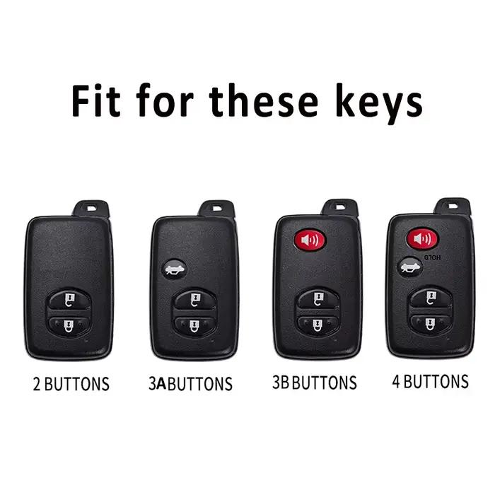 Housse de clé de voiture en TPU, 2/3/4 boutons, pour Toyota Camry Crown Majesta Highlander Land Crui