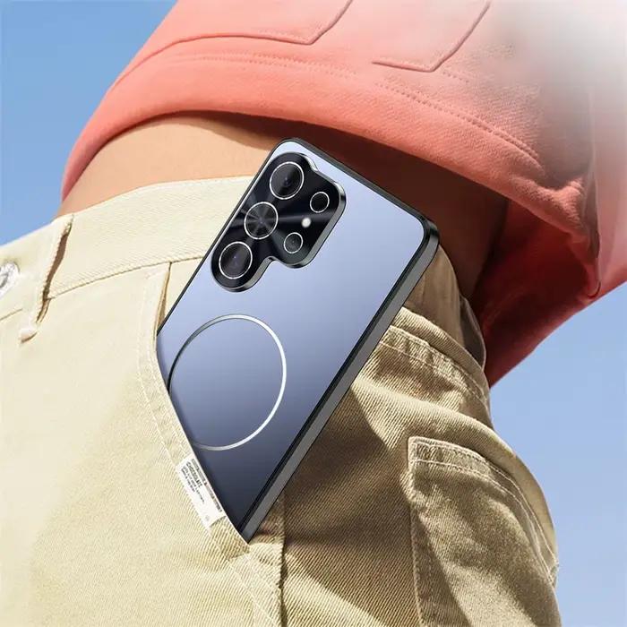 Étui de téléphone de luxe fin et mat avec placage laser pour Samsung Galaxy S26 Ultra