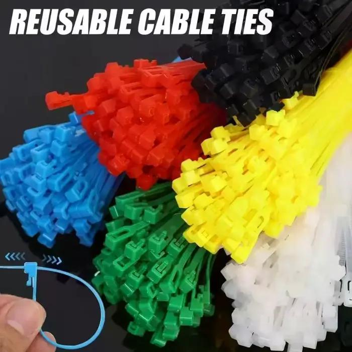 Attaches de câble détachables en plastique coloré