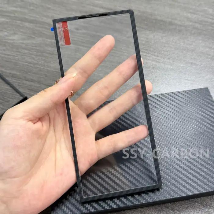 Pour Samsung Galaxy Z Fold 7 : Cadre avant en fibre d'aramide Kevlar