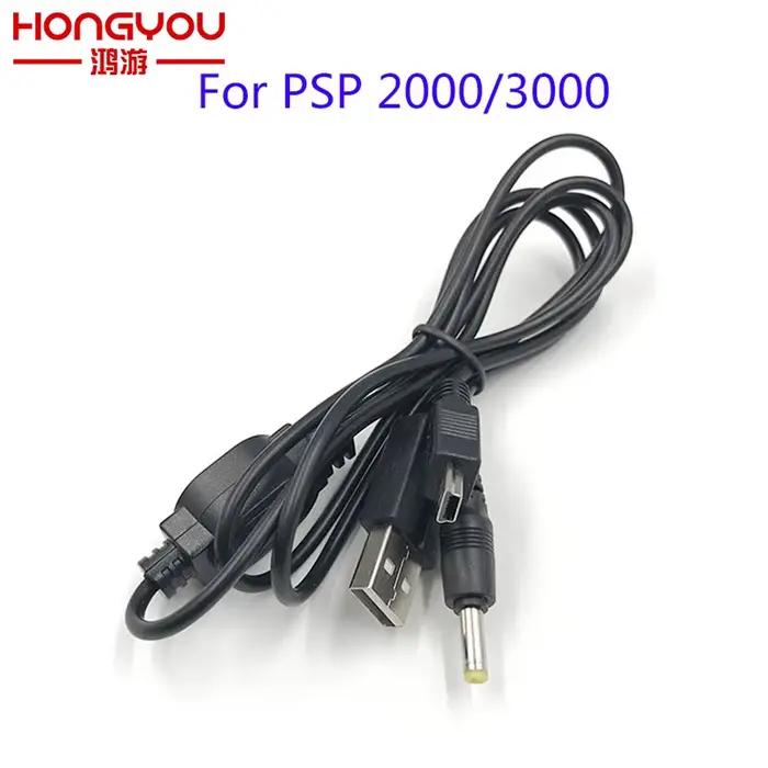 Câble de transfert de données pour chargeur USB 2 en 1, 1 pièce, pour PSP 2000 3000 vers PC