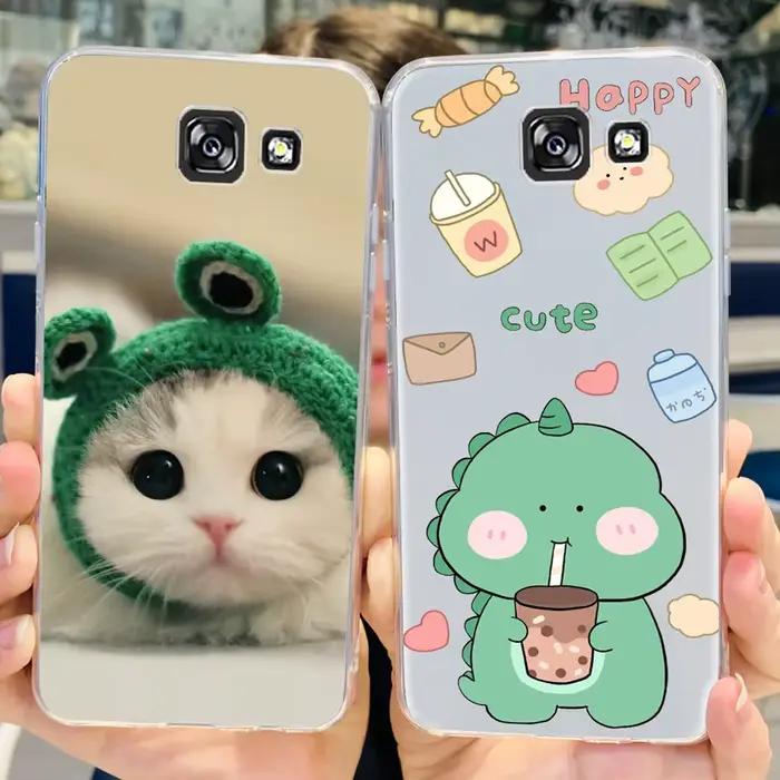 Pour Samsung Galaxy A5 2017 étui mignon peint couverture souple Silicone coque de téléphone