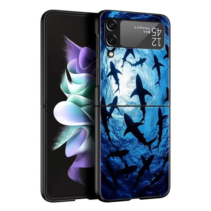 Coque de téléphone Shark pour Samsung Galaxy Z Flip3 Flip4 Flip5