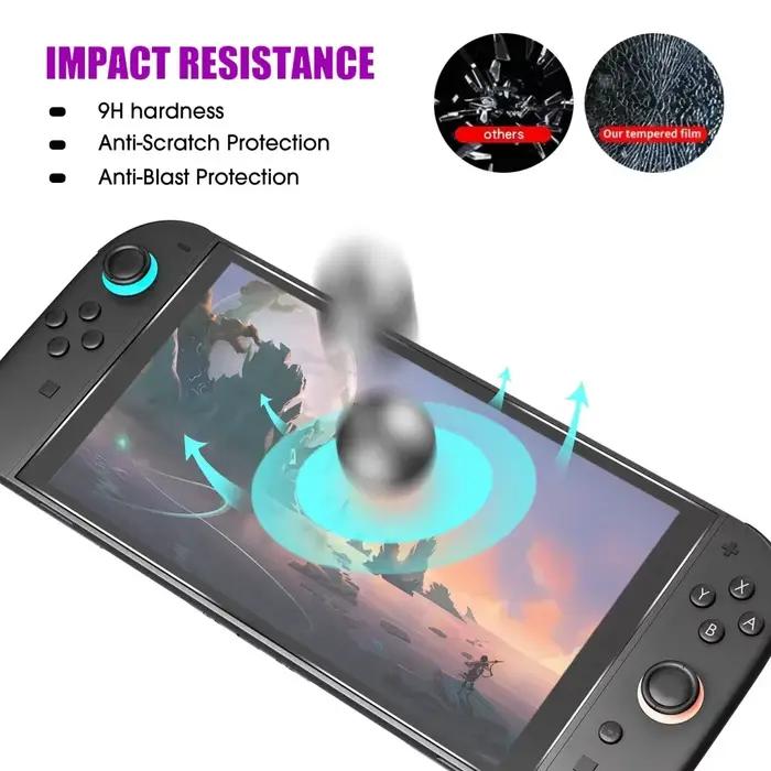1/2/3 pièces verre trempé pour Switch Nintendo 2 protecteur d'écran Transparent HD clair anti-rayures