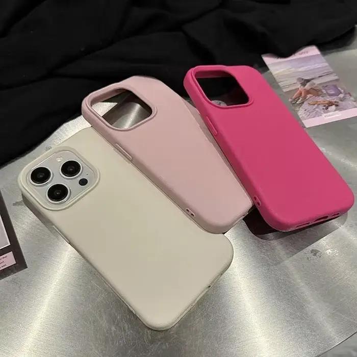 Coque de téléphone de luxe en cuir souple mat