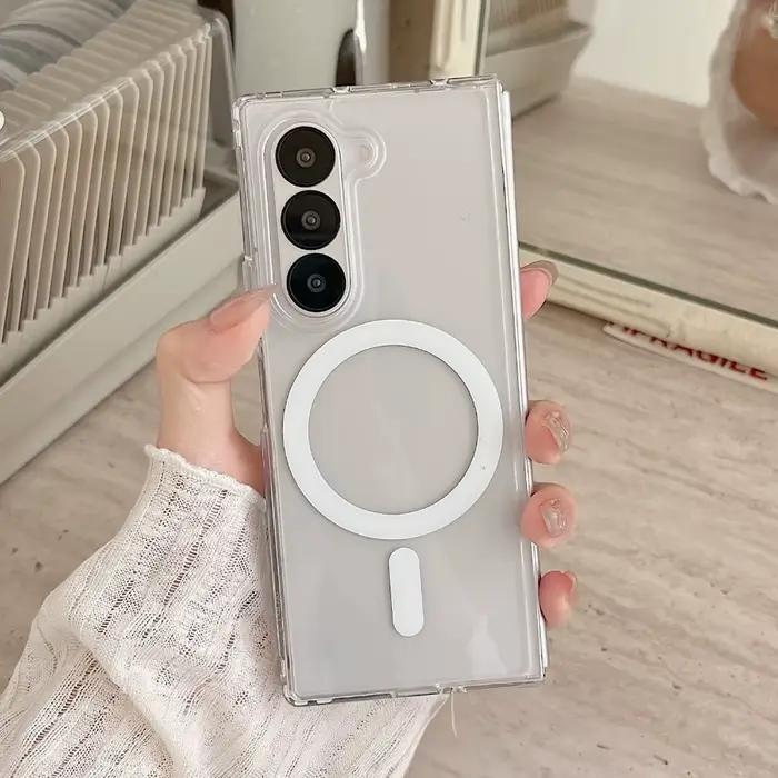 Étui rigide transparent de luxe en acrylique pour Samsung Galaxy Z Fold 7 6 5 Flip 4 3 Fold7