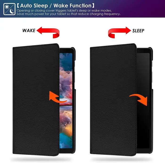 Coque rotative 360 degrés protection Samsung Galaxy Tab A8 10.5 SM-X200 X205 tablette Galaxy Tab S10 plus 12.4 S9 S7 S8 S11 11 A7 Lite 8.7 A7 S6 Lite 10.4 S6 Ultra 14.6 plus fe 12.4 couverture etape