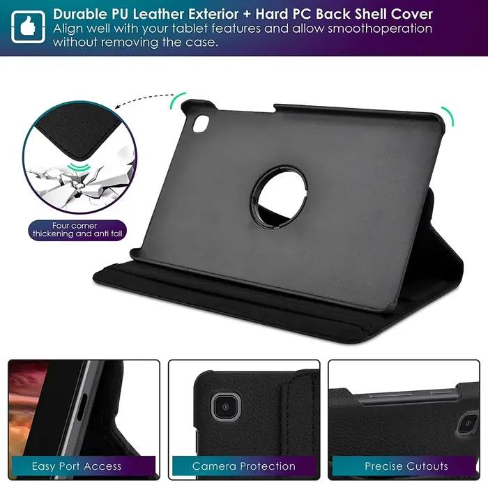 Coque rotative 360 degrés protection Samsung Galaxy Tab A8 10.5 SM-X200 X205 tablette Galaxy Tab S10 plus 12.4 S9 S7 S8 S11 11 A7 Lite 8.7 A7 S6 Lite 10.4 S6 Ultra 14.6 plus fe 12.4 couverture etape