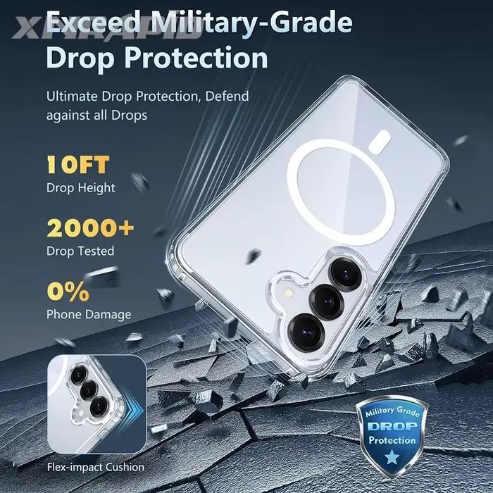 Étui magnétique antichoc en TPU+PC pour Samsung Galaxy A56 A36 A26 A16 A15 A35 A55 A54 A57 A37 A17 5G