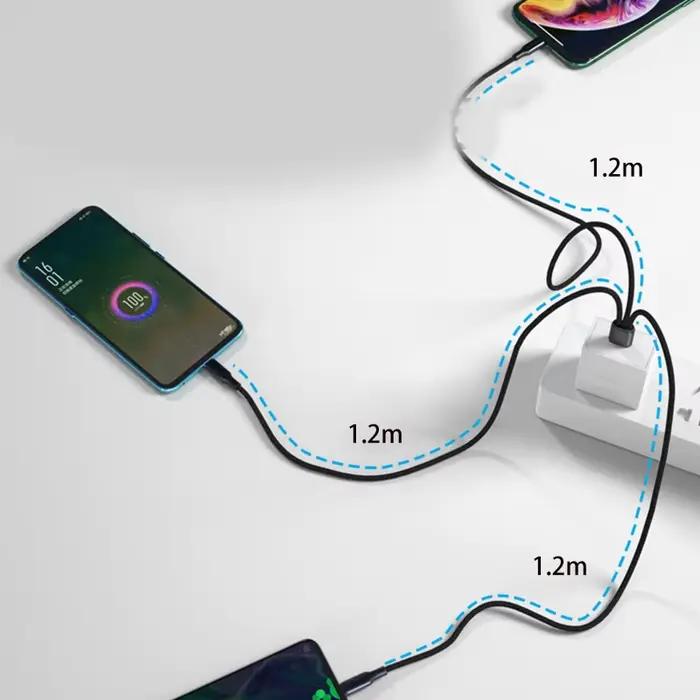 Câble de chargeur multiple tressé