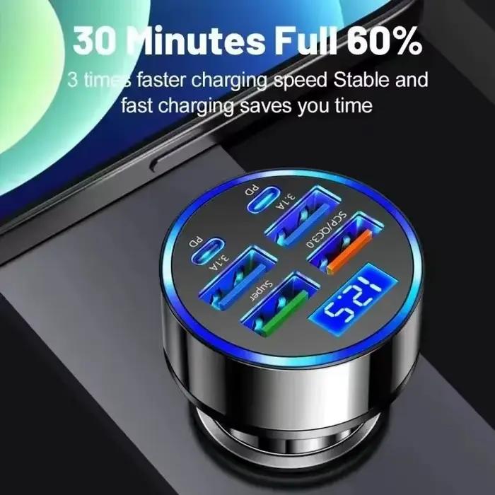 Chargeur de Voiture DAINU 350W Technologie GaN 100W Puissance Sortie USB PD Protocole Rapide Recharge Smartphone Occasions Spéciales