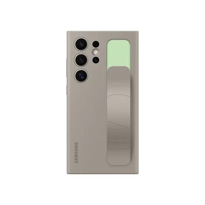 Étui de protection en silicone officiel Samsung S24 Ultra avec support et dragonne