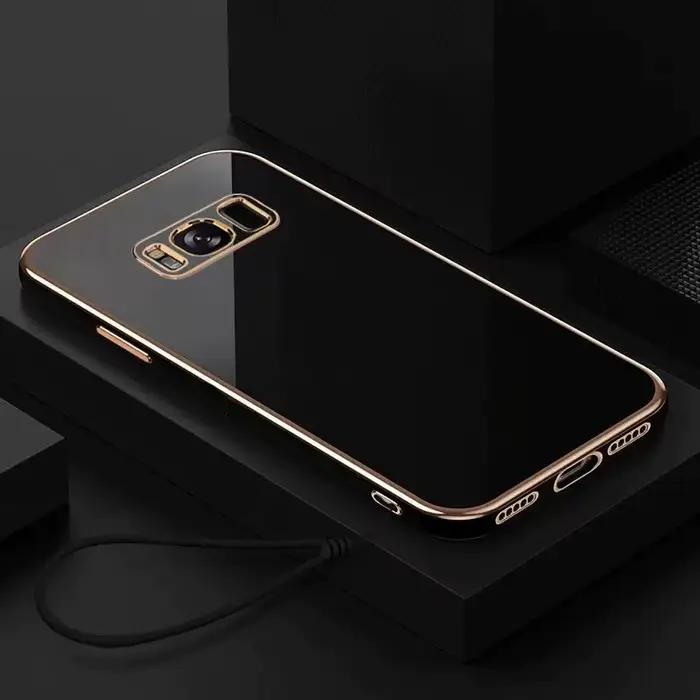Pour Samsung J7 étui Galaxy J7 2017 J7 Pro luxe carré placage SM-J730 j700 coque de téléphone antichoc souple TPU Silicone couverture arrière