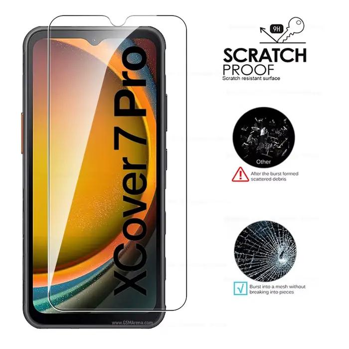 Film de protection en verre trempé transparent pour Samsung Galaxy XCover7 Pro résistant aux rayures et aux chocs pour une utilisation fluide et sans souci