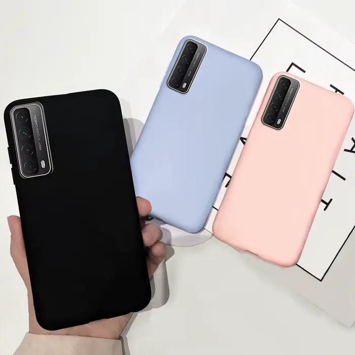 Huawei Y7A 2020 étui de luxe couleur bonbon mat coque de téléphone