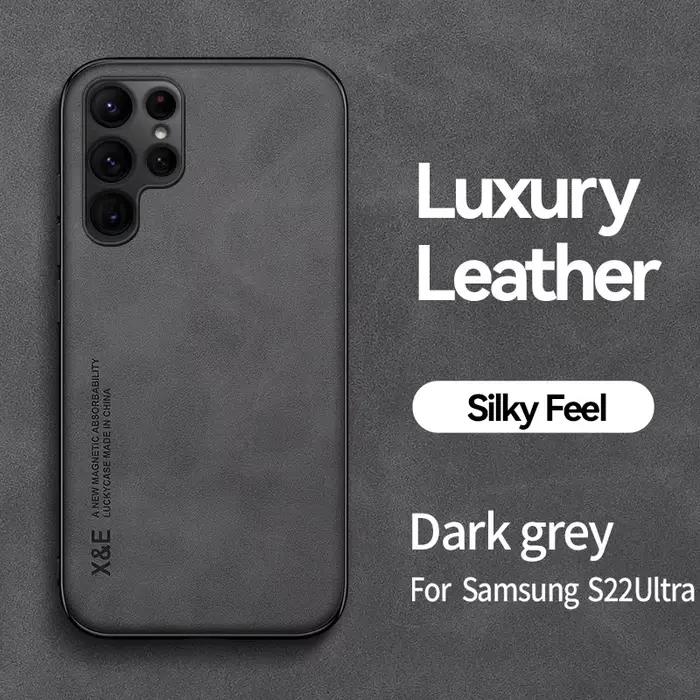 Étui en cuir de mouton magnétique pour Samsung S25 S24 S23 S22 Ultra S21 S20 FE Plus A73 A52s A54 A53 A55 5G coque antichoc élégante pour homme et femme occasions spéciales