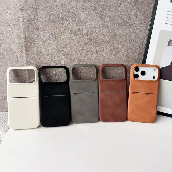 Étui en cuir PU en peau de mouton pour iPhone 17 Pro Max 17 Pro