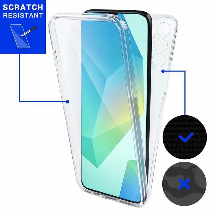 Samung A 16 5G 360 Coque de Protection complète du corps pour Samsung Galaxy A16 5G 4G PC transparent + PET