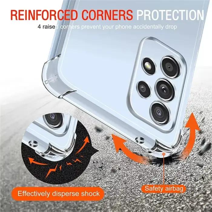 Coque en silicone transparente antichoc pour Samsung A15 A25 A35 A55 A54 A34 A14 A04 A53 A73 A33 A23 A13 A52 A32 A51 A71 A50 A7 A9 A8 Capa Protection Antichoc Design Ergonomique Couleurs Douces