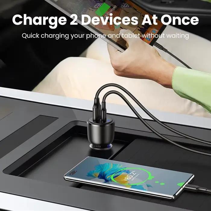 Nouveau dans UGREEN 63W chargeur de voiture PD QC 3.0 PPS 45W USB Type C charge rapide pour iPhone 17 16 Samsung Xiaomi