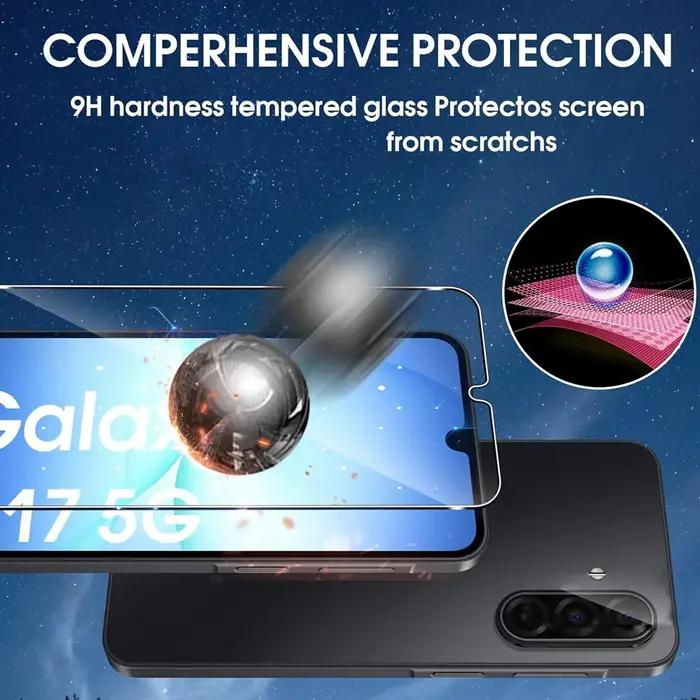 Verre trempé pour Samsung A16 A17 A26 A27 A36 A37 A56 A57 protecteur d'écran