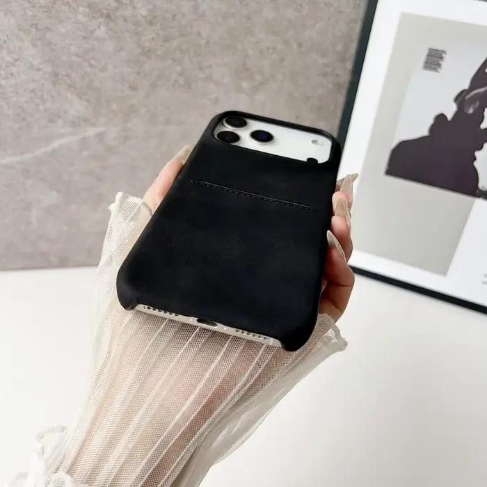 Étui en cuir PU en peau de mouton pour iPhone 17 Pro Max 17 Pro