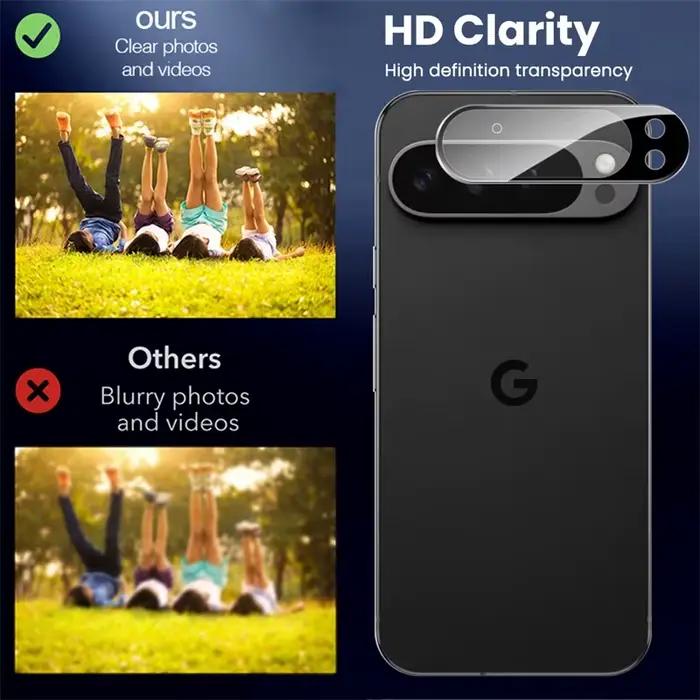 Protègeurs d'objectif incurvés 3D en verre trempé pour Google Pixel 9 9 Pro 10 10 Pro et modèles XL 9a, idéal pour les photographes amateurs et professionnels, cadeau parfait pour les occasions spéciales
