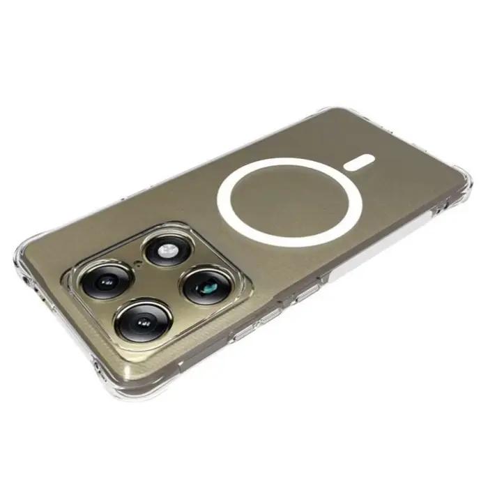 Étui magnétique pour Motorola Signature, coque transparente en silicone souple avec aimants, compatible avec la charge sans fil