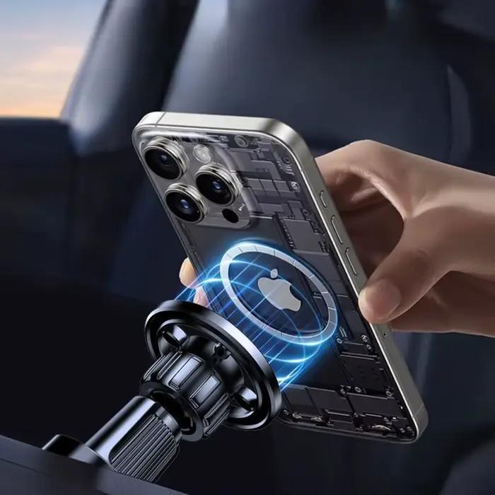 Nouveau Magsafe support de coque de téléphone pour grille d'aération de Navigation de voiture avec anneau circulaire magnétique puissant pour voitures simples et belles