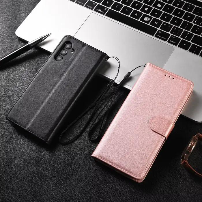 Étui en cuir pour Samsung Galaxy S24 S23 S22 S21 S30 S20 FE S10 S10e S9 S8 Plus S7 Edge