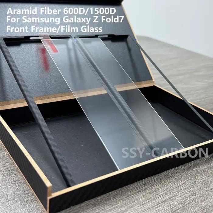 Pour Samsung Galaxy Z Fold 7 : Cadre avant en fibre d'aramide Kevlar