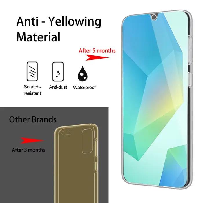 Samung A 16 5G 360 Coque de Protection complète du corps pour Samsung Galaxy A16 5G 4G PC transparent + PET
