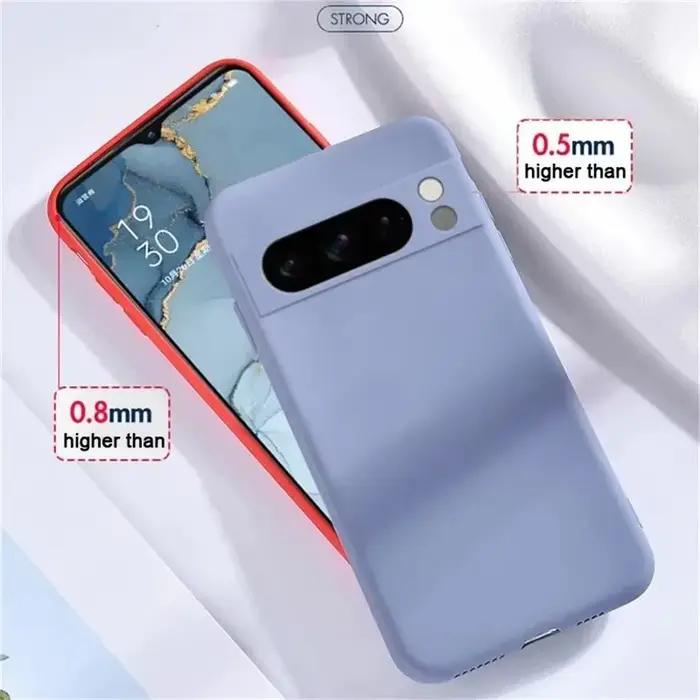 Étui de protection d'appareil photo pour Google Pixel 10 9 8 Pro XL 8A 7 7A 6 6A, coque de téléphone en Silicone liquide, coque arrière de protection antichoc