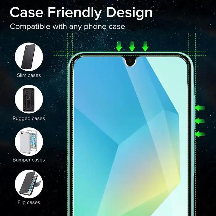 1-5PCS Coque en verre trempé 10D pour Samsung A16 A57 A37