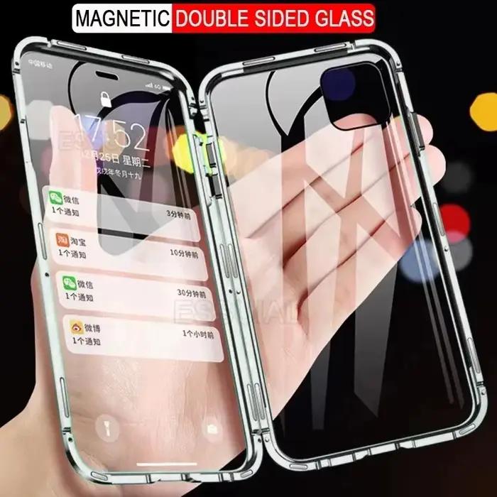Coque de téléphone magnétique en métal