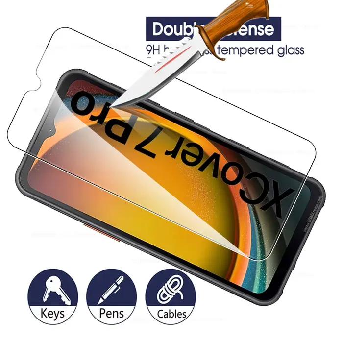 Film de protection en verre trempé transparent pour Samsung Galaxy XCover7 Pro résistant aux rayures et aux chocs pour une utilisation fluide et sans souci