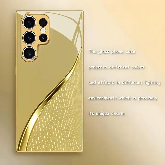 Étui de téléphone plaqué or de luxe pour Samsung Galaxy S26 S24 S23 S25 S22 S21 Ultra