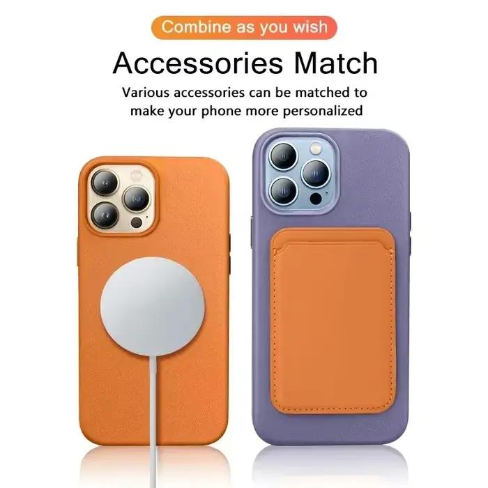 Étui en cuir magnétique officiel pour Apple iPhone 17 Pro Max 16 13 12 14 15 Plus
