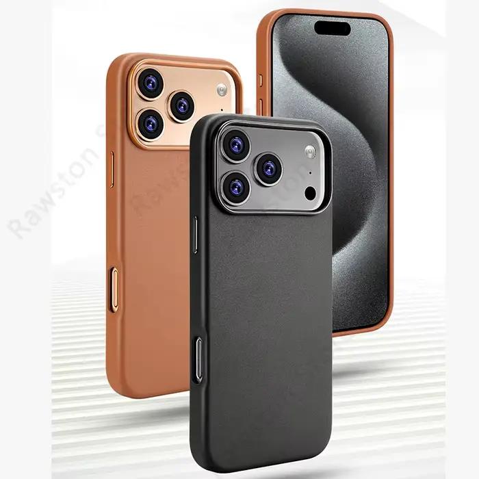 Étui en cuir magnétique officiel pour Apple iPhone 17 Pro Max 16 13 12 14 15 Plus
