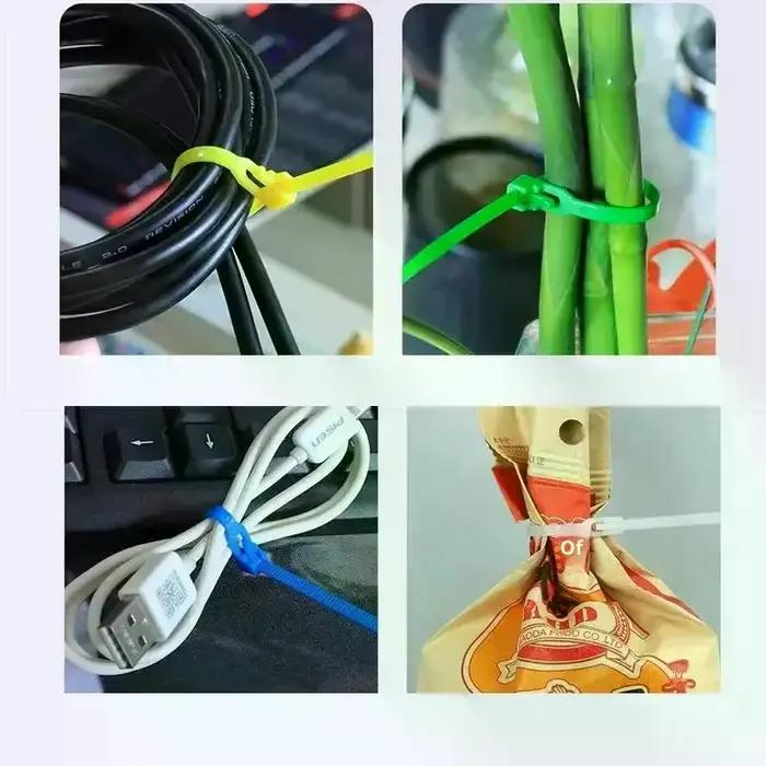 Attaches de câble détachables en plastique coloré